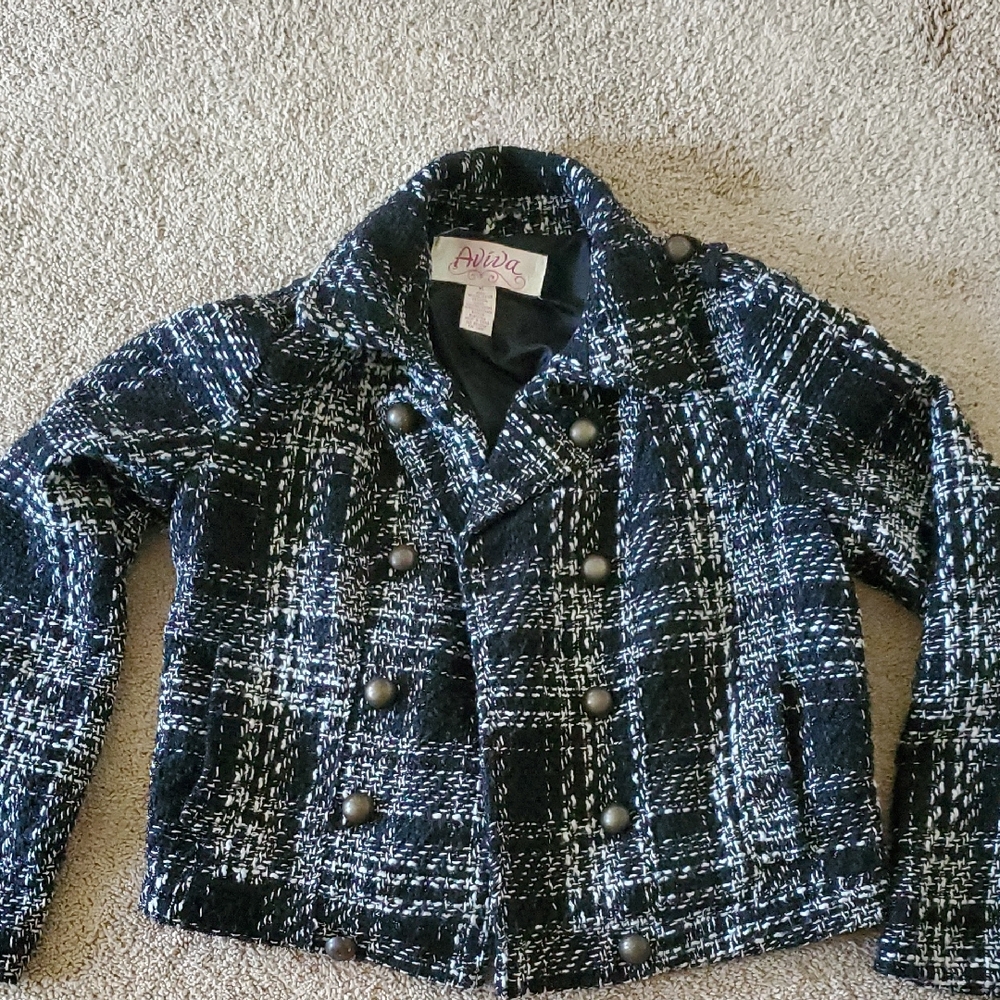 Black and White Plaid Jacket